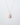 Pink-peach baroque freshwater pearl pendant necklace with a diamond-studded 14k gold bail, suspended from a fine gold chain and photographed against white background.